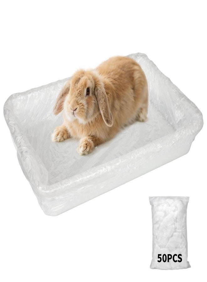 BESNEW Small Animal Bedding & Litter,50 pcs Disposable Rabbit Cage Liner Bags 3s Quick Clean for Bunny Cat Guinea Pig Ferret Chinchilla - Image 1